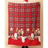 o-day Plaid Natalizio Singolo 130x160 Coperta Natale in Pile Morbida per Divano | Fantasia Tartan con Gnomi e Stelle, Pile 100% Poliestere, Singolo 130x160, Lavaggio a Mano 30 Gradi, Divano e Poltrona