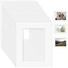 Silkmin 15 passepartout in cartone bianco avorio, 15 x 20 cm, dimensioni esterne 9 x 14 cm