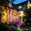 YZYOE Solare alimentato Babbo Natale che scorre la luce del bollitore, Giardino decorazione ferro carino bollitore di Natale lampada colorata,Il tramonto wireless all'alba luce LED impermeabile.