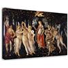 Grafic Quadro Sandro Botticelli Primavera - La Primavera di Botticelli - stampa su tela canvas con o senza telaio (QUADRO CON TELAIO IN LEGNO, CM 130X86)
