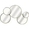 inspire - Assortimento di 5 specchi Satellite - Multi specchio rotondo - Metallo opaco placcato oro - H.40 x 60 cm