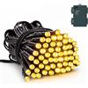 CNMTCCO Filo di luci a batteria, 5 m, 50 LED, bianco caldo, alimentate a batteria con timer, impermeabilità IP65, luci per esterni per decorazioni natalizie