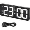 Litinliv Sveglia Digitale,Orologio Digitale con 2 Allarme,Sveglia da Comodino con visualizzazione della temperatura,12/24 ore,LED Sveglia da Comodino,per soggiorno,camera da letto,aula,cucina,ufficio