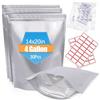 NexLevVac 30 sacchetti in Mylar da 10 ml, 35,6 x 50,8 cm, con assorbitori di ossigeno e etichette, con cerniera verticale richiudibili e termosaldabili per la conservazione di alimenti a lungo termine