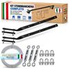 SOLEILUX Set Stendibiancheria da Balcone con 2 Staffe da 60cm in Ferro, Filo 20 Metri e Kit di Montaggio Incluso (Filo zincato)