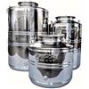 SUPERMONTE CONTENITORE FUSTO BIDONE 50L IN ACCIAIO INOX PER OLIO ED ALTRI ALIMENTI