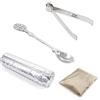 NKlaus 4pcs Set 12cm pinze d'incenso cucchiaio d'incenso 10 tabl carbone d'incenso 40g sabbia d'incenso 40676