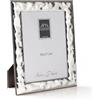 ARTÉ 10x15 Cornice per foto, Made in Italy, elegante placcata in argento, Silver Plated antiossidante, Bellissima cornice in Silver Plated con retro in legno mogano 131Z/10x15