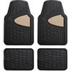 FH GROUP Tappetini per auto, colore beige, universali, in gomma resistente, si adatta alla maggior parte delle auto, SUV e camion, set completo per adattarsi a FH Group F11311BEIGE