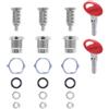 SHAD 200062r Set 3 bombines per Bauletti sh42 - SH43, Argento