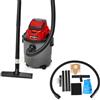 Einhell Aspiratore a batteria per liquidi e solidi TC-VC 18/15 Li Solo | PXC | 18 V | Serbatoio da 15 L | 4 rotelle | Supporto per accessori | Filtri e bocchette | senza batteria