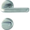 HOPPE Maniglia Hoppe Helsingborg con rosette WC, acciaio inox opaco, 3075227