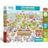 Trefl - The Treflik Family, Alla scoperta della città/City Explorer | 104 pezzi - Puzzle didattico, scritte in inglese, per bambini dai 4 anni in su