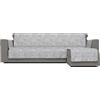 Italian Bed Linen Copridivano Antiscivolo Glamour Penisola DX, Grigio Chiaro, 290 cm