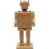 Dekohelden24 Salvadanaio a forma di robot, in legno, da dipingere, prodotto nell'UE, 10 x 10 x 28 cm