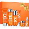 Haoutdory Set da 6 Pezzi Vitamina C Viso,Kit Skincare Completo Illuminante con Detergente,Tonico,Siero,Crema Occhi, Emulsione e Crema Viso, Cofanetto Regalo Donna,per una Pelle Luminosa e Radiosa