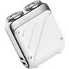 METZ Skyworth Metz Traveller Rasoio Elettrico Uomo, Rasatura Secco Umido IPX7 Motore 9000 RPM, Testina Magnetica Rimovibile, Lame Autoaffilanti 9×2, Autonomia 45 Giorni, Ricarica Rapida 1h USB-C, Bianco