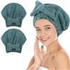 SUNLAND Grandi cuffie in microfibra per asciugare i capelli con nodo a fiocco, ad asciugatura rapida, cuffia da doccia morbida e assorbente, turbante per capelli ricci, spessi e bagnati, 28 x 34 cm