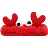 Wpppan 1 pz granchio rosso lavaggio viso fascia carino morbido trucco viso fascia elastica testa accessorio creativo per capelli per la cura della pelle doccia