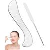 SCJJZ 2 Pcs GuaSha Acciaio Inox, Gua Sha Viso, Gua Sha, gua sha acciaio, per Massaggiatore viso lifting e Guasha Corpo, Tessuti Molli e Alleviare Il Dolore Muscolare, Per Uomini e Donne