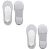 Generico Calzini Show Socks bassi antiscivolo con impugnatura in silicone e suola imbottita in schiuma,traspiranti,ideali per l'estate 2 paia (Grigio)