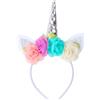 RICUHJIAJU Corno Hairbands, Cerchietto di Unicorno Fantasia, Carino Fasce Unicorno | Cerchietto Unicorno per Carnevale, Halloween, Compleanni e Feste, Accessorio Unicorno per Costume con Corna e Fiori