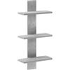 vidaXL Scaffale da parete Grigio Cemento 30 x 13.5 x 64.5 cm
