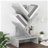 ZQQLVOO Tree Libreria a 3 ripiani, 30 x 18 x 48 cm, in legno | design a albero, scomparti aperti, superficie facile da pulire, versatile, dimensioni compatte
