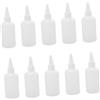 MOBUTOFU Bottiglia Pigmento 100ml Punta Fine Bianca 20 Pezzi per Arti | Plastica Traslucida, Tappo Antifuoriuscita, Corpo Morbido, per Resina e Pittura, Flusso Preciso