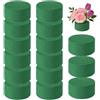 SHUOHONG 15 Pezzi Spugna per Fiori Tondo Verde 8 X 4 CM Muschio Floreale | Uso Bagnato e Asciutto Schiuma Floreale Elevata Resistenza e Non Facilmente Rotto per Matrimoni, Pasqua Compleanni