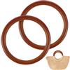 Varenzya 2 Pezzi Manici in Legno per Borsa Uncinetto, 14cm Manici Rotondi in Legno | Manico di Ricambio per Borsa in Legno, Manico Tondo per Borse Legno, per Borse Fai da Te e Borse Artigianali