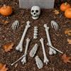 SilverChry 12 Pezzi Scheletro di Ossa e Teschio, Ideali per Decorazioni di Halloween o per Decorare Il Terreno di Un Cimitero Spettrale