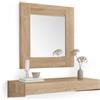 Mobili Fiver, Consolle Sospesa Evolution 90x40, Rovere Naturale, NO, Consolle moderna corridoio, Made in Italy