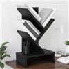 ZQQLVOO Libreria a 3 ripiani, 30 x 18 x 48 cm, in legno | Design a forma di albero, scomparti aperti, superficie facile da pulire, versatile