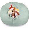 GAGAKU Pouf portaoggetti per peluche | XXL 270 l/384 l, organizer per peluche e sacco per giocattoli, rivestimento in velluto a coste, decorazione per la cameretta