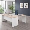 Linea Azzurra Scrivania Ufficio Olmo Made in Italy Tavolo da Lavoro 160 con Prolunga 80 per Ufficio e Soggiorno EleganteL 80 x H 74 x P 60 Facile da Montare