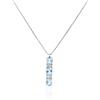 LUXURY MILANO Collana contornato oro bianco 18kt con acquamarina e diamanti