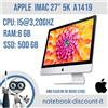 APPLE iMac 27" A1419 5K Late 2015 Cpu i5 @3,20 Ram 8Gb SSD 500Gb Radeon R9 M390