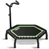 ONETWOFIT Trampolino Rebounder da 102/107/114/127 cm con maniglia sostegno | Mini-trampolino da interno con montanti rinforzati, rebounder fitness con elastici: carico massimo: 150 kg