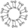 Artibetter 10 Pezzi Campanelli Segnalatore Abboccata per Canna da Pesca, | Aggancio Sicuro, Doppio Allarme Sonoro, Uso su Canne da Mare e Spinning, Finitura Argento