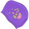 GRIRIW Cuffia da Nuoto Cuffia per Piscina Donna Chioma Lunghi in Silicone Porpora Motivo a Stelle Flessibile Leggera Protezione Orecchie