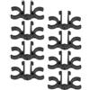Toddmomy 8 Pezzi Clip per Bastone da Trekking Fibbia per Tubi 18mm | PVC Nero, Aggancio Facile e Stabile, Supporto Extra per Escursioni e Bastoni da Passeggio