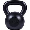 GORILLA SPORTS® Kettlebell 2-32 kg, Singolo/Set, Ghisa, Nero/Argento | Maniglia Ergonomica Antiscivolo, Peso Inciso, Resistente all'Acqua; Pesi Sfera per Forza, Fitness, Palestra e Casa