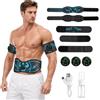 Reomdara EMS Elettrostimolatore Addominal,Elettrostimolatore Muscolare con 15 modalità E 30 Intensità, Addominali Stimolatore, Stimolatore Muscolare Visualizzazione del Consumo Calorico