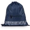 FREDDY - Zaino Da Palestra Ripiegabile In Nylon Con Logo, Donna, Blu, Unica