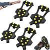 KLLJ 10 Ghiaccio Artigli Scarpa,2pc Ramponi Da Ghiaccio,Ramponi per Scarponi,Antiskid Artiglio di Ghiaccio per Escursioni All'aperto,Scarpa Neve Ice Grips,Ramponcini per Scarponi Ramponi