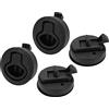 XUMIUZIY 4 Pezzi 61mm Nero Flush Pull Slam Latch per Portello Barca | Ferramenta per armadietti per barche, chiusure rotonde per yacht da incasso, accessori per e roulotte, anello di