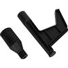 Malufain Attacco per Mezzo Marinaio in Nylon con Adattatore per Asta | Compatibile con Aste Telescopiche Rotonde, Testa di Gancio per Barca in Nylon Nero da 145 Mm, Resistente per L'attracco e