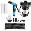EVTSCAN 12V 5.0 GPM 70 PSI Kit di Pompa Marine Washdown ad Alta Pressione, con Tubo, Ugello Spray, Autoadescamento fino a 6 ft, per Acqua Salata, Barche da Pesca, Ponte, Molo