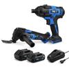 ENG PRO KIT | | Avvitatore a impulsi 1/4, Utensile multifunzione e 2 Batterie 2/4.0Ah |Linea Professionale a Batteria